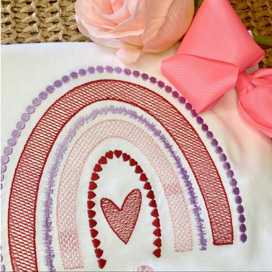 Personalised Valentine’s Day Rainbow T-Shirt | Childrens