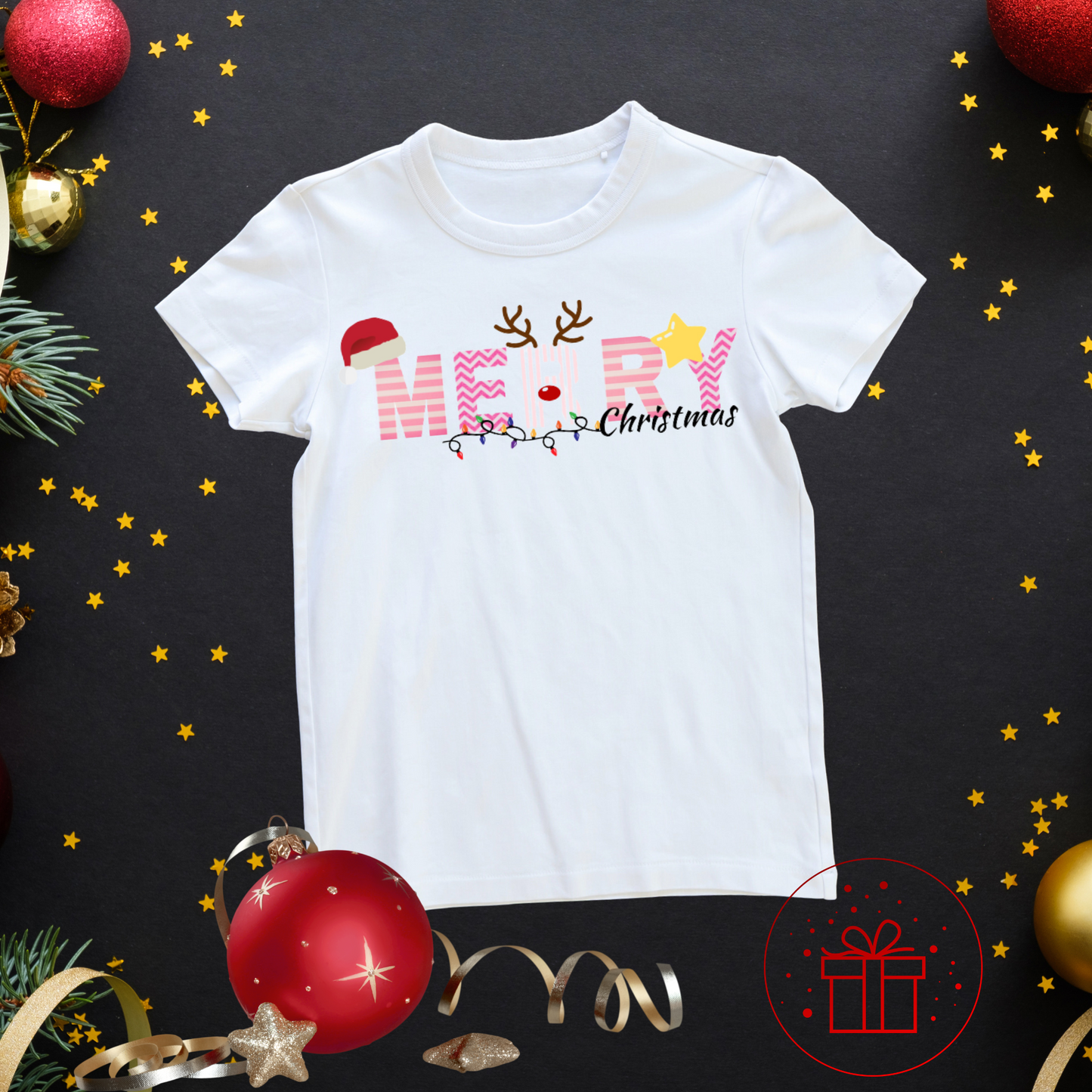 Personalised Merry Christmas T-shirt