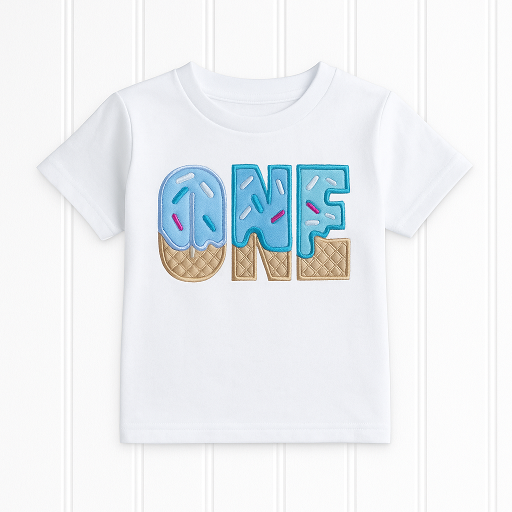 FIRST Birthday T-Shirt | Personalised Embroidered “I Am 1” Design | Kids Birthday Outfit