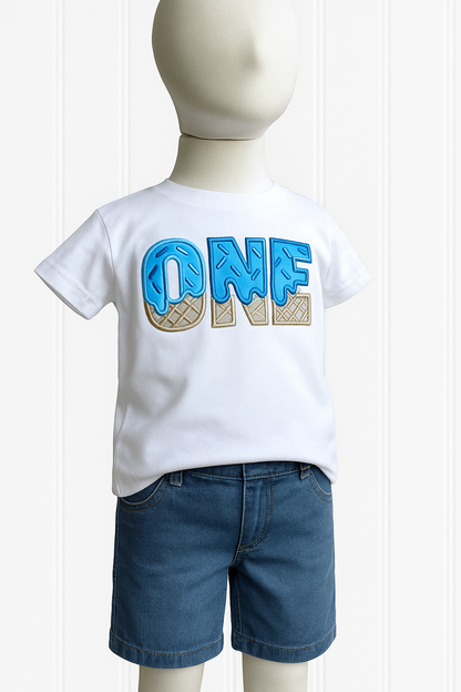 FIRST Birthday T-Shirt | Personalised Embroidered “I Am 1” Design