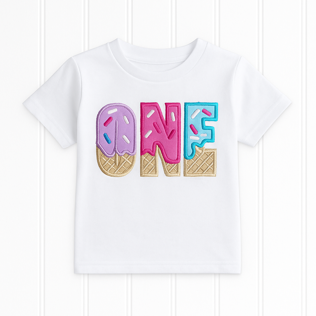 FIRST Birthday T-Shirt | Personalised Embroidered “I Am 1” Design | Kids Birthday Outfit