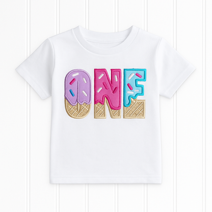 FIRST Birthday T-Shirt | Personalised Embroidered “I Am 1” Design