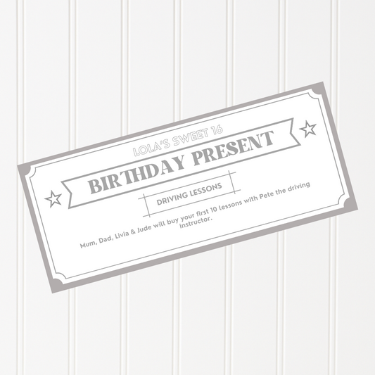 Personalised Golden Ticket Voucher – Custom Gift, Experience or Surprise