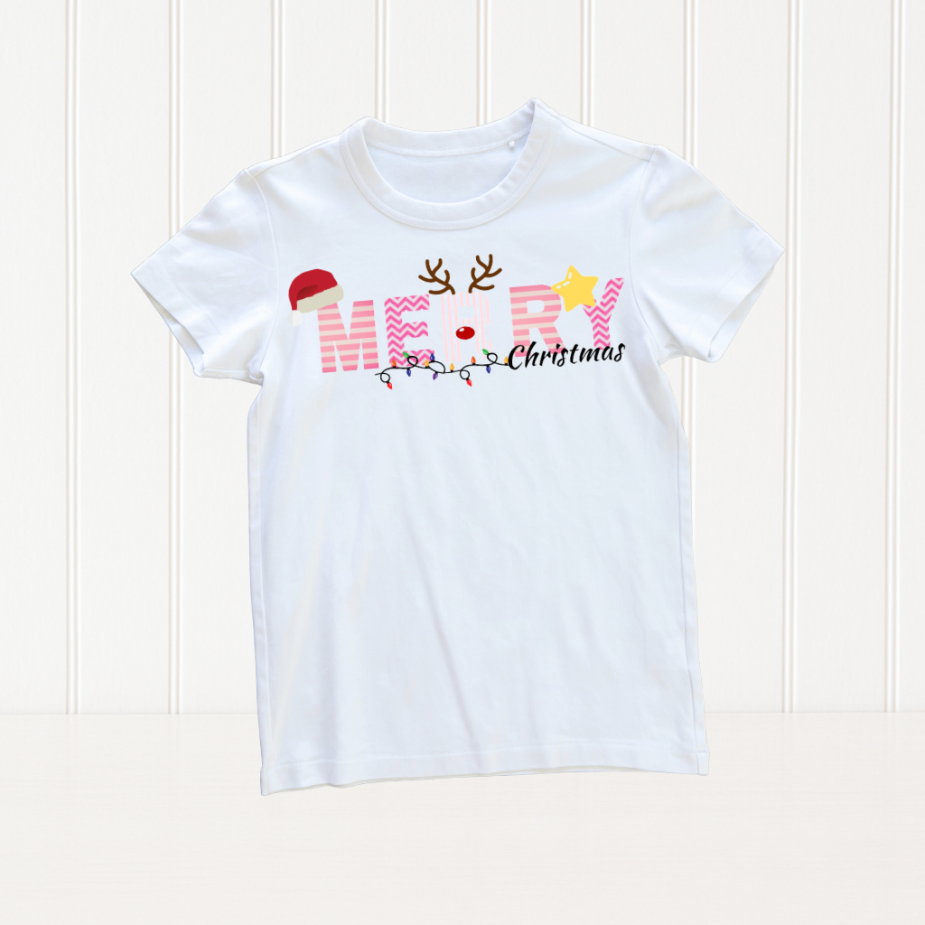 Merry Christmas T-shirt Your name or message CHRISTMAS