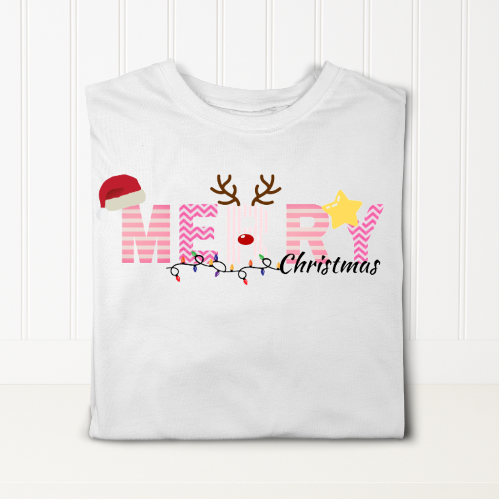Merry Christmas T-shirt Your name or message CHRISTMAS