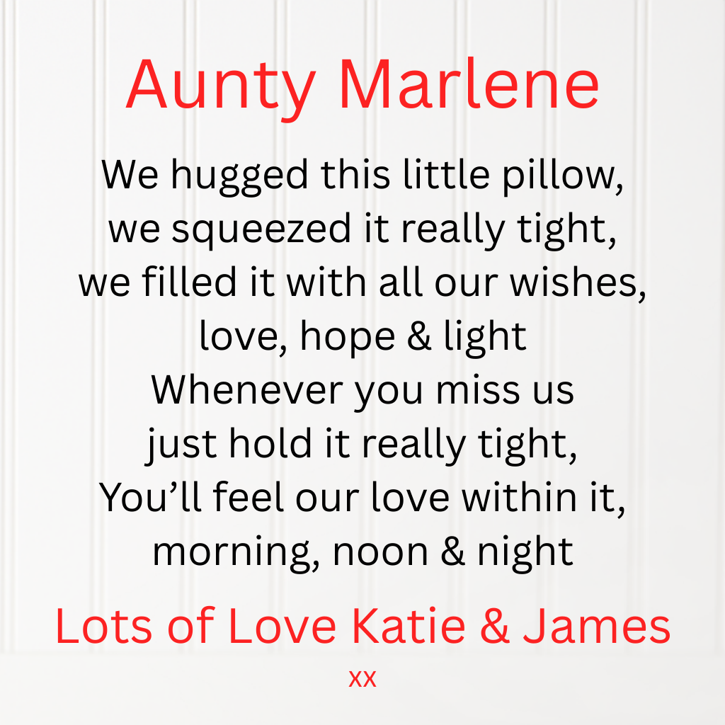 Personalised Hug cushion