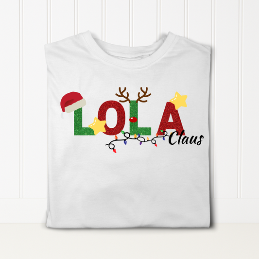 Merry Christmas T-shirt Your name or message CLAUS