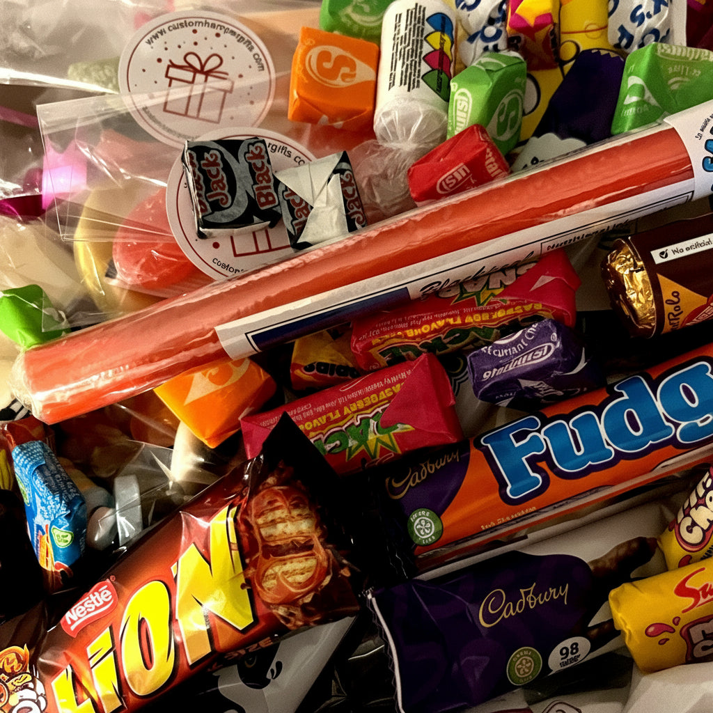 UK Chocolate & Sweet Hamper | UK Christmas Gift Box | British Treats for Expats | Personalised Hamper