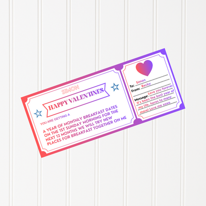 Personalised Foiled Voucher