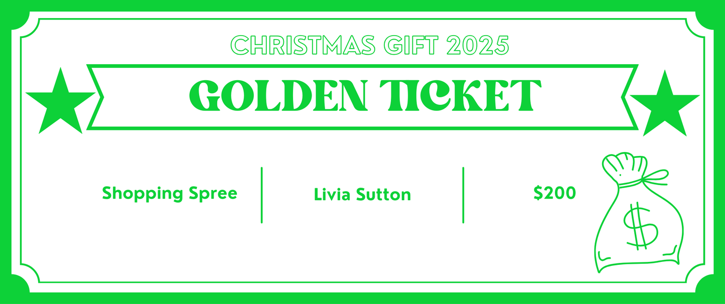 Personalised Golden Ticket Voucher – Custom Gift, Experience or Surprise
