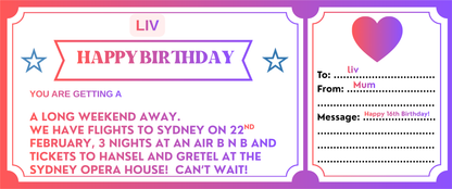 Personalised Foiled Voucher