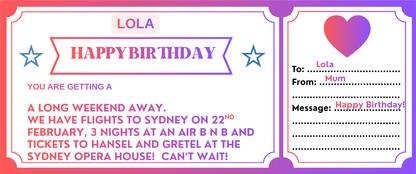 Personalised Foiled Voucher