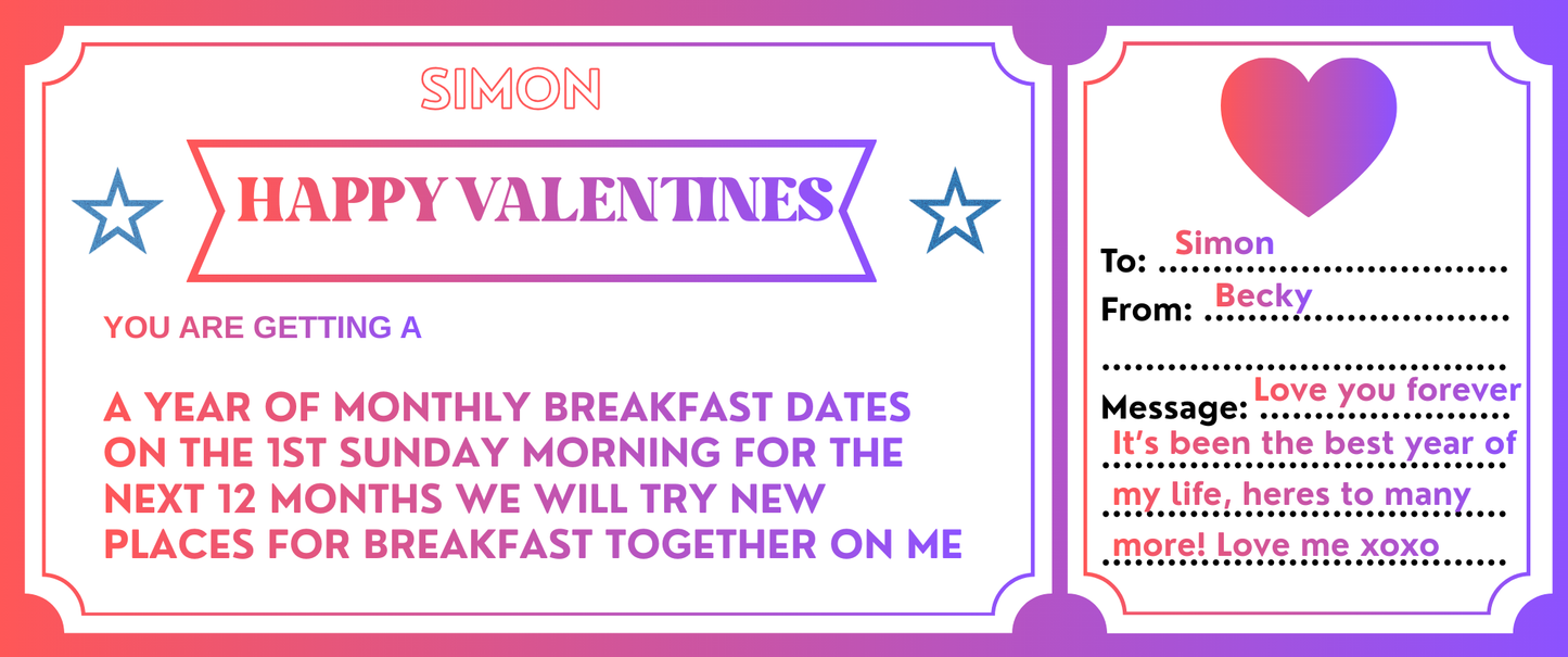 Personalised Foiled Voucher