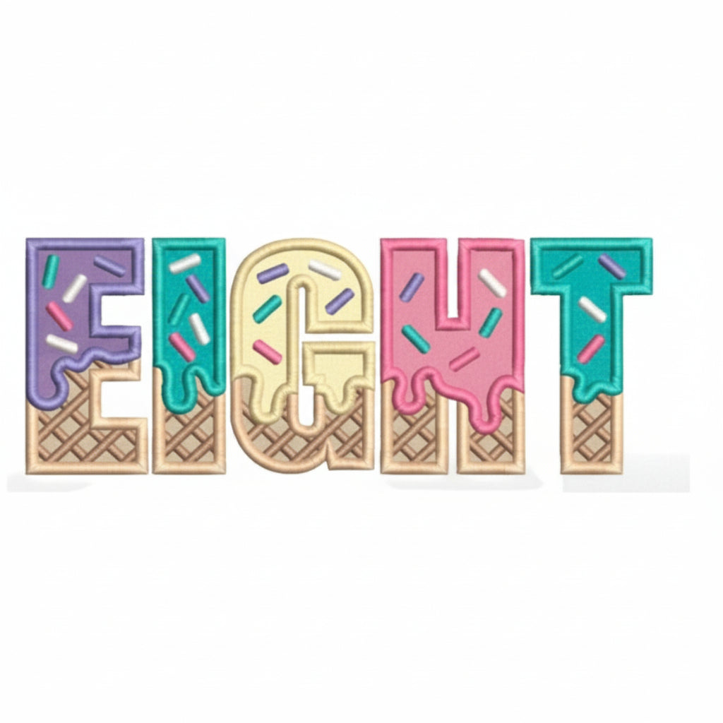 EIGHTH Birthday T-Shirt | Personalised Embroidered “I Am 8” Design | Kids Birthday Outfit