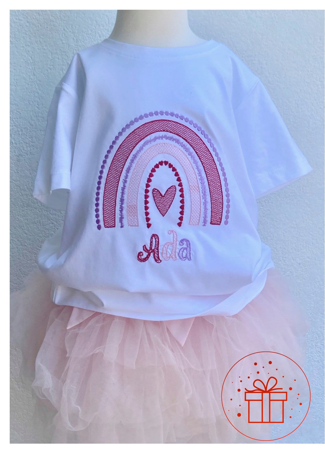 Adults Valentine t-shirts, personalised, rainbow design.  Family and matching shirts and hoodies