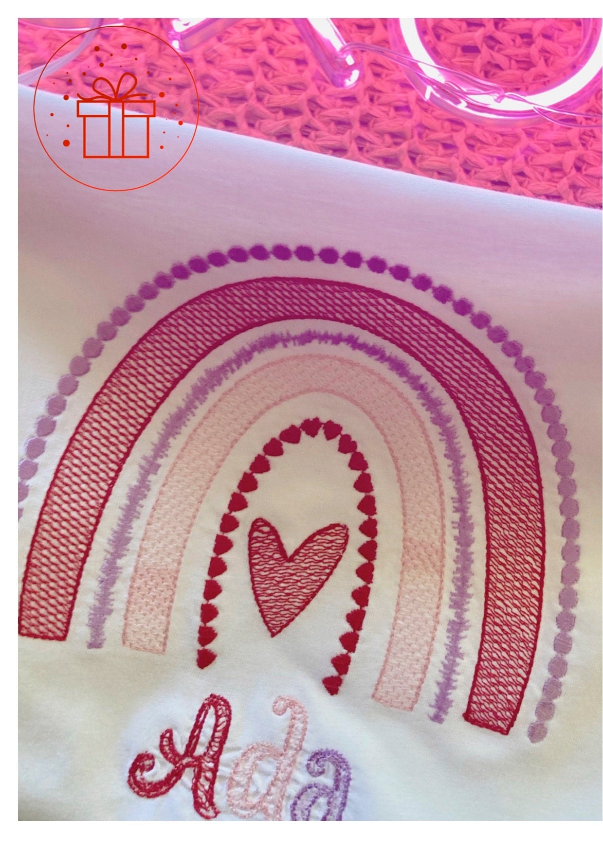 Adults Valentine t-shirts, personalised, rainbow design.  Family and matching shirts and hoodies