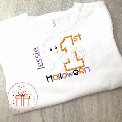 1st Halloween themed Bib to match t-shirt