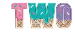 SECOND Birthday T-Shirt – I Am 2 Ice Cream Waffle Cone Design