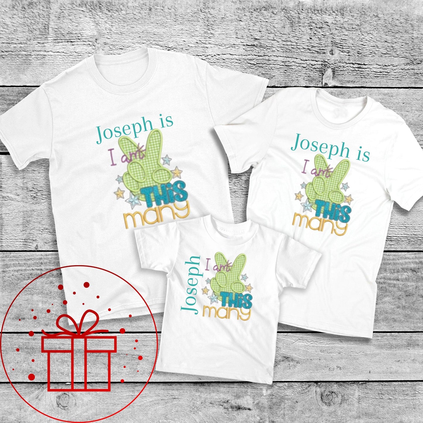 2nd Birthday T-shirt, I am this many, second, I am Two, Two, fun age specific writing, kids & family matching styles. Shirts and hoodies