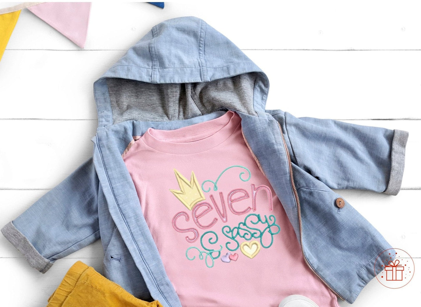 Birthday T-shirt, fun age specific writing, kids & family matching styles. Shirts and hoodies