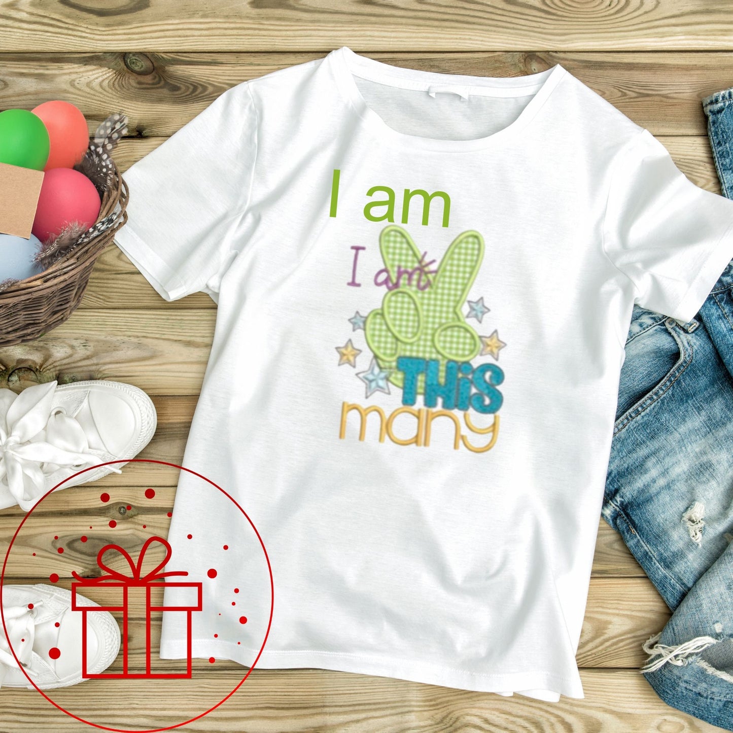 2nd Birthday T-shirt, I am this many, second, I am Two, Two, fun age specific writing, kids & family matching styles. Shirts and hoodies