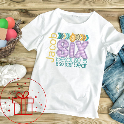 SIX- Personalised Ice cream waffle cone style T-shirt