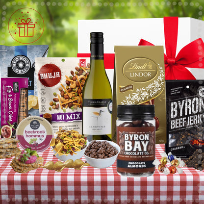 Lux Chardonnay hamper, Gifts for all, Savoury, Food, Hamper, Valentines, Hampers, Birthday, Gifts, Across the miles