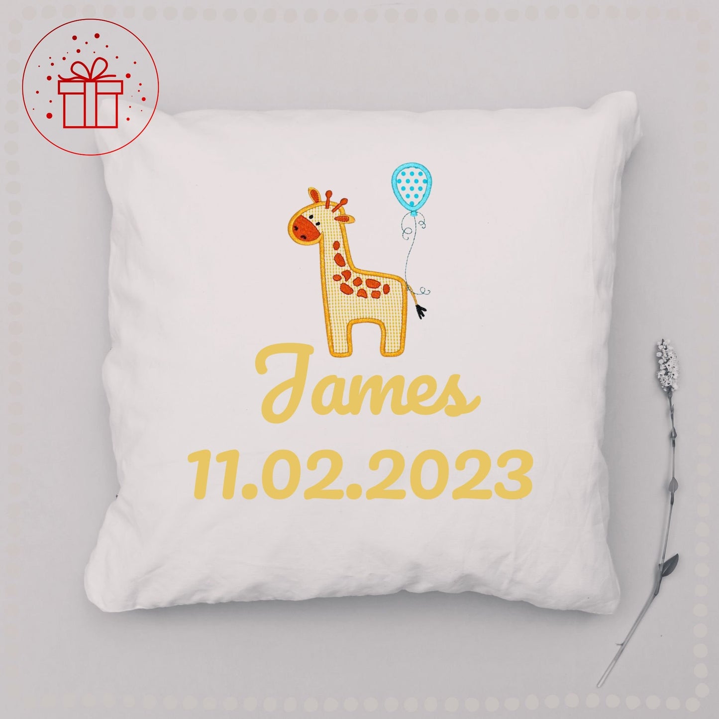 Kids cushion cover - personalised pillow, children's personalised pillow, children's personalised cushion