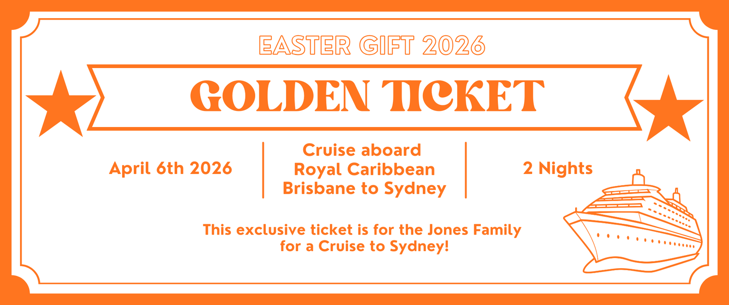 Personalised Golden Ticket Voucher – Custom Gift, Experience or Surprise