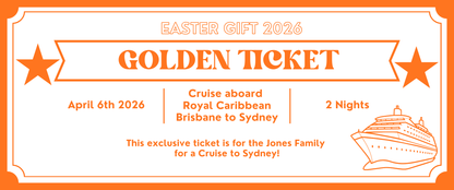 Personalised Golden Ticket Voucher – Custom Gift, Experience or Surprise