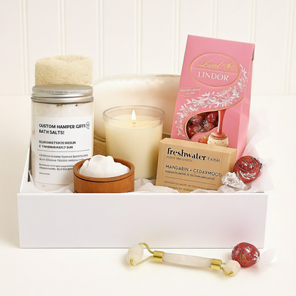 The Ultimate Pamper Hamper – Personalised Spa Gift Box with chocolates