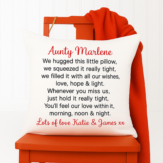 Personalised Hug cushion