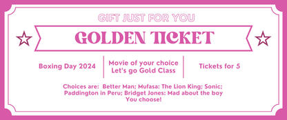 Personalised Golden Ticket Voucher – Custom Gift, Experience or Surprise
