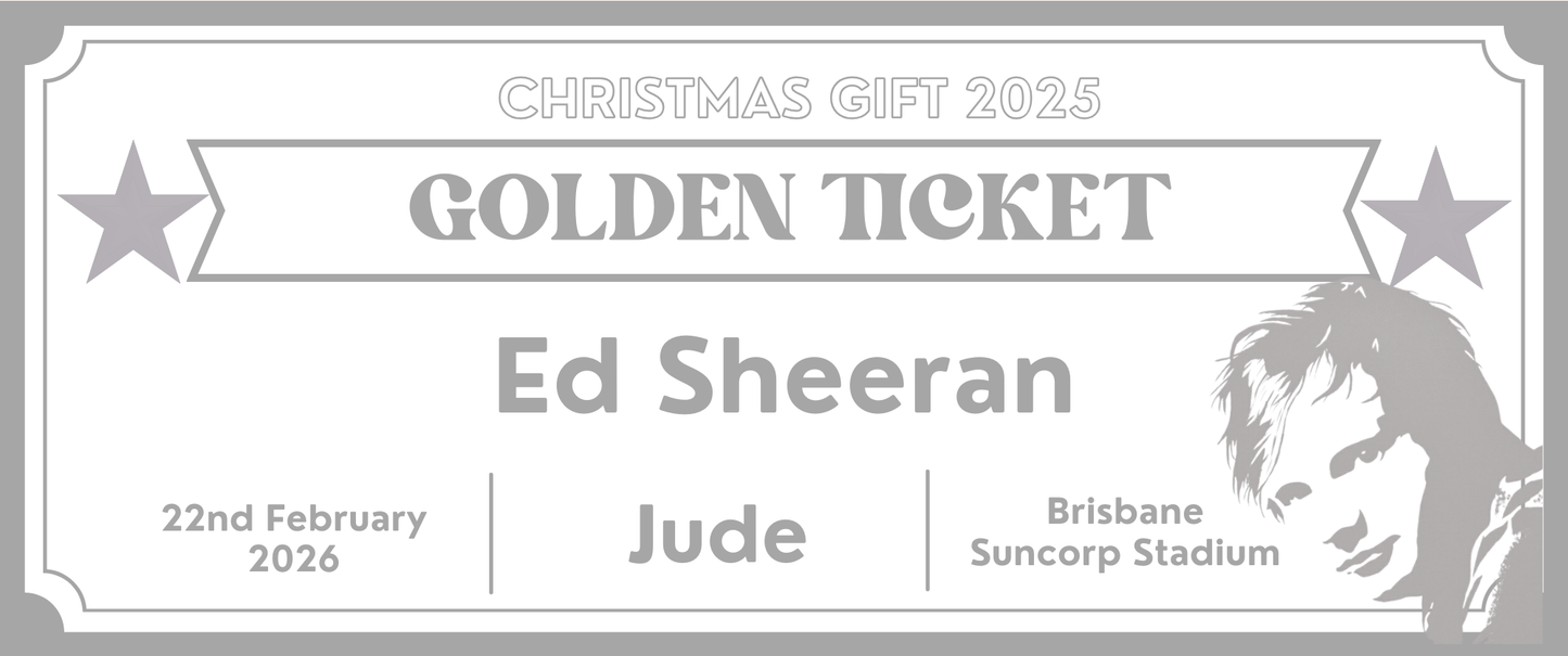 Personalised Golden Ticket Voucher – Custom Gift, Experience or Surprise