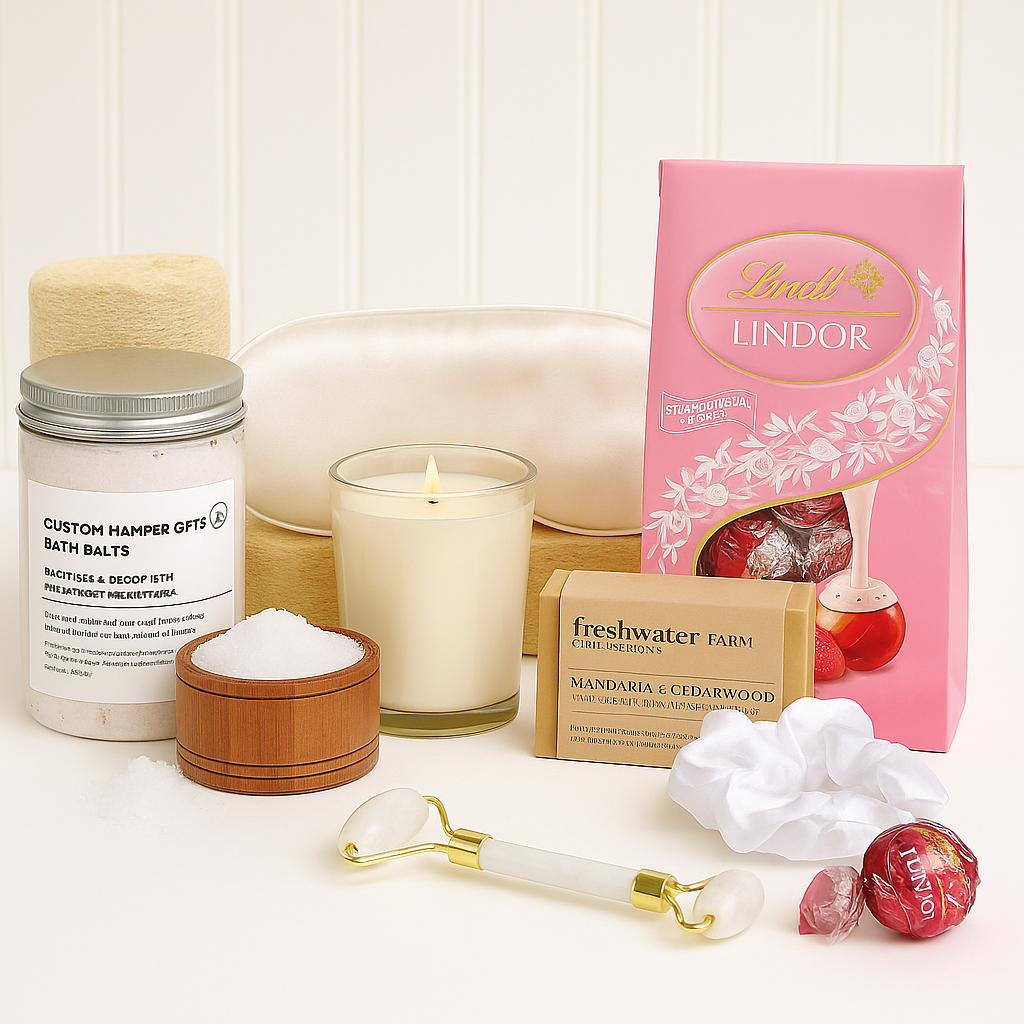 The Ultimate Pamper Hamper – Personalised Spa Gift Box with chocolates