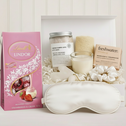 The Ultimate Pamper Hamper – Personalised Spa Gift Box with chocolates