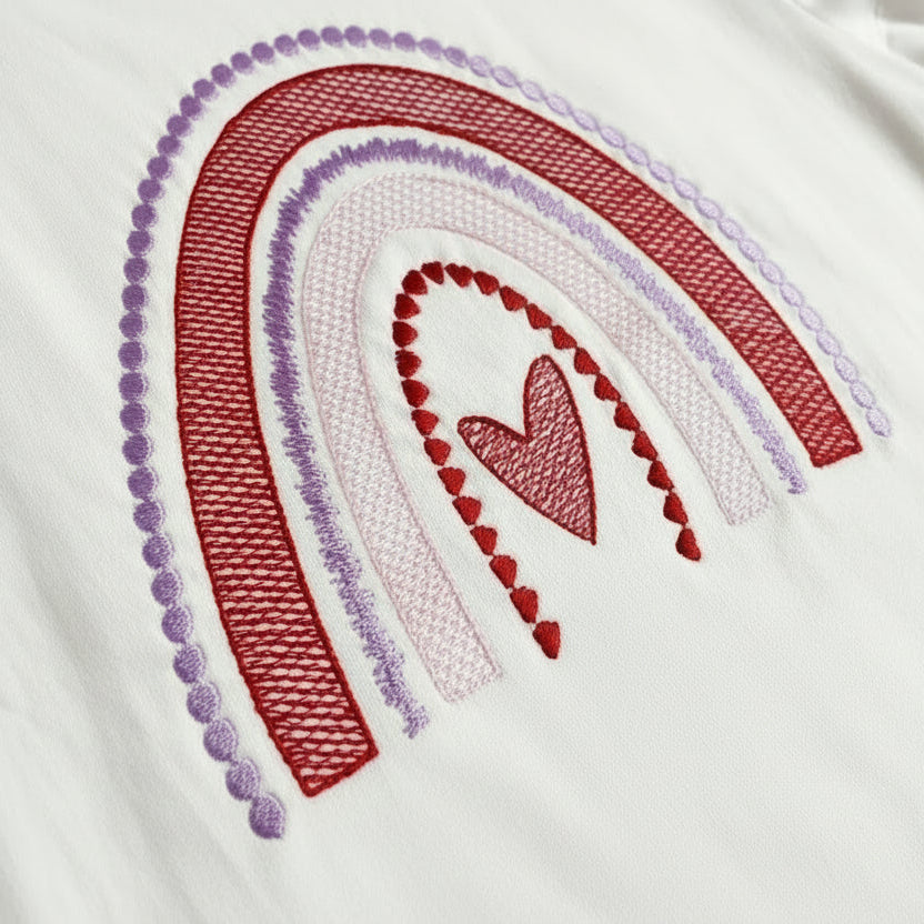 Personalised Valentine’s Day Rainbow T-Shirt | Childrens